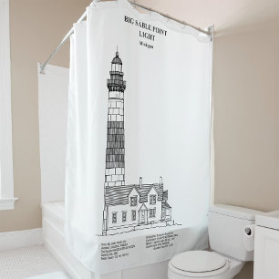 Cortina Para Box Farol de Big Sable Point - Michigan - BD