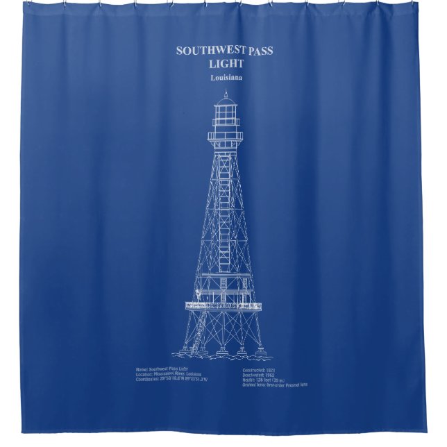 Cortina Para Box Farol de Passagem do Sudoeste - Louisiana - AD (Frente)