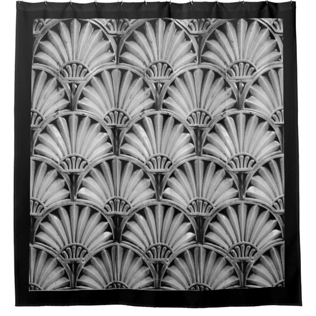 CORTINA PARA BOX FÃS DO ART DECO EM PRETO E BRANCO (Frente)