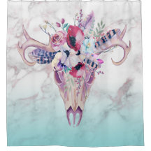 Faux Marble Ombre e Boho Skull Colorido