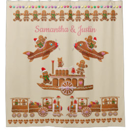Cortina Para Box Feliz biscoito Gingerbread