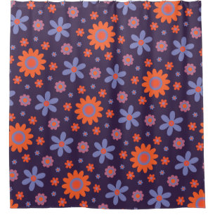 Cortina Para Box Feliz Flores Retro Cute 70s Hippie Daisy Pattern