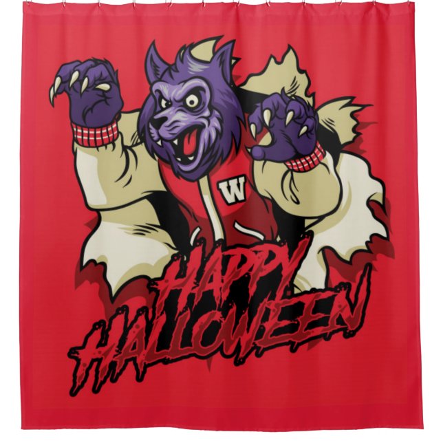 Cortina Para Box Feliz Halloween Scary Werewolf (Frente)
