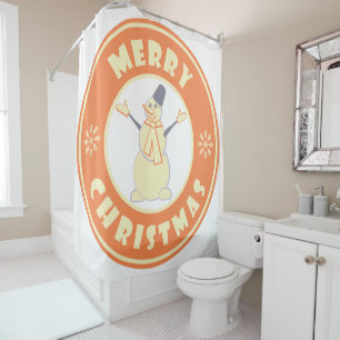 Cortina Para Box Feliz Natal Feliz Snowman famoso estilo de café