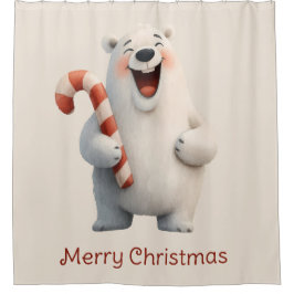 Cortina Para Box Feliz Natal Urso Polar Fofo Design