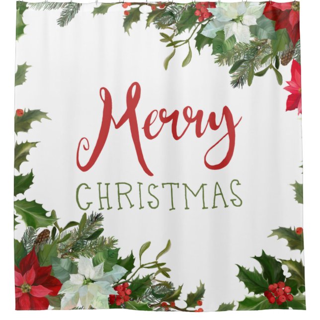Cortina Para Box Feliz Natal verde (Frente)