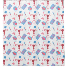 Cortina Para Box Feminista de Padrão de Contracepção