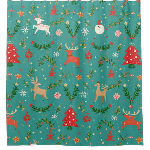 Cortina Para Box Festivo Reindeer Wonderland