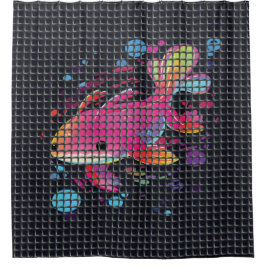 Cortina Para Box Fish Behind Net Illustration