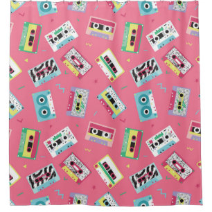 Cortina Para Box Fitas de Áudio Retroativas: Estilo 80s.