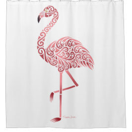 Cortina Para Box Flamingo cor-de-rosa Funky