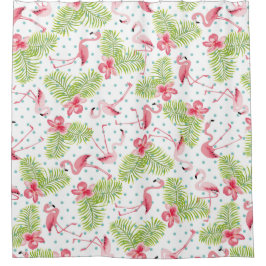 Cortina Para Box Flamingo e Palm Trees