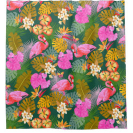 Cortina Para Box Flamingo Garden Dark Green