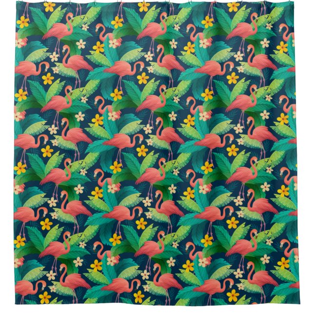 Cortina Para Box Flamingo Pattern (Frente)