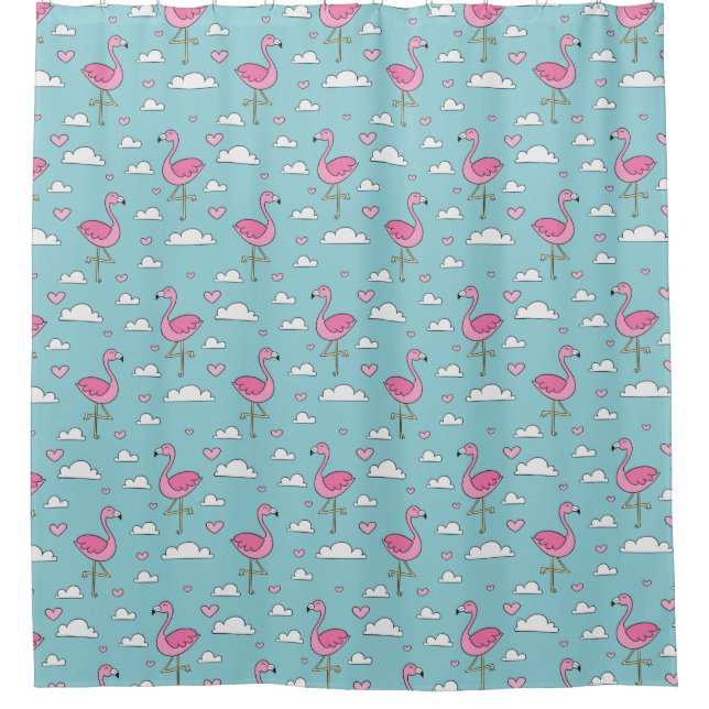 Cortina Para Box Flamingo Pattern (Frente)
