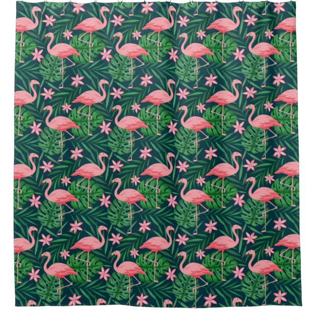 Cortina Para Box Flamingo Pattern (Frente)
