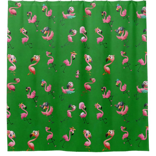 Cortina Para Box Flamingos (Frente)