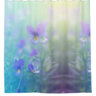 Cortina Para Box Flor Belo Jardim Pansy Floral