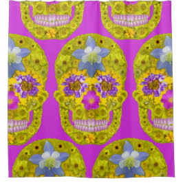 Cortina Para Box Flor - Crânio 3