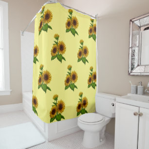 Cortina Para Box flor de sol floral amarelo moda nova família
