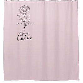 Cortina Para Box Flor Personalizada de Nascimento do Cravo de Janei