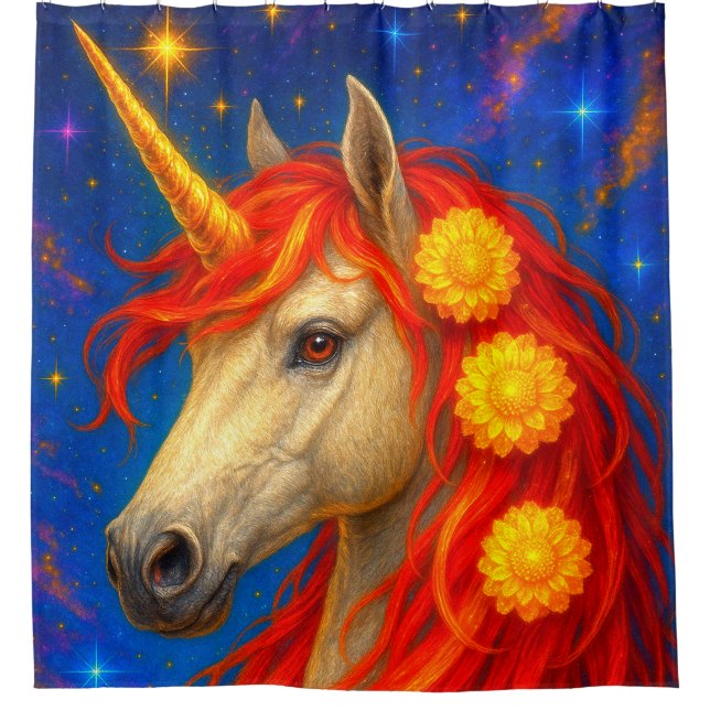 Cortina Para Box Flor Unicorn (Frente)