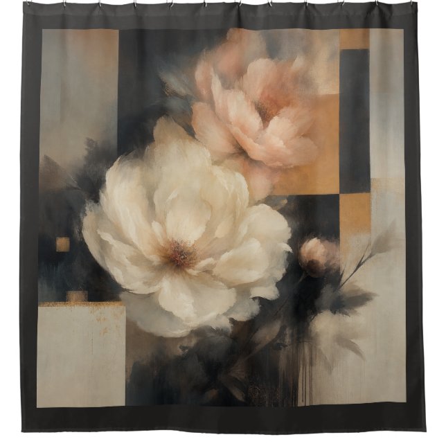 Cortina Para Box "Floral Abstrato" (Frente)