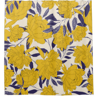 Cortina Para Box floral and leaf seamless pattern