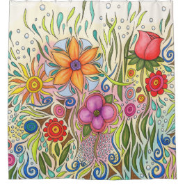 Cortina Para Box Floral Art Design Fllower 12