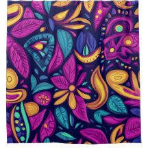 Floral Boho Abstrato colorido 1
