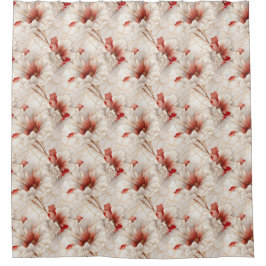 Cortina Para Box Floral Branco Belo