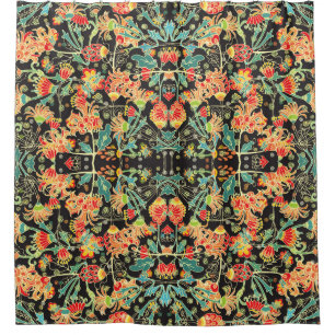 Cortina Para Box Floral caótico: padrão de abstrato de safra.
