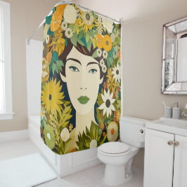 Cortina Para Box Floral Fem