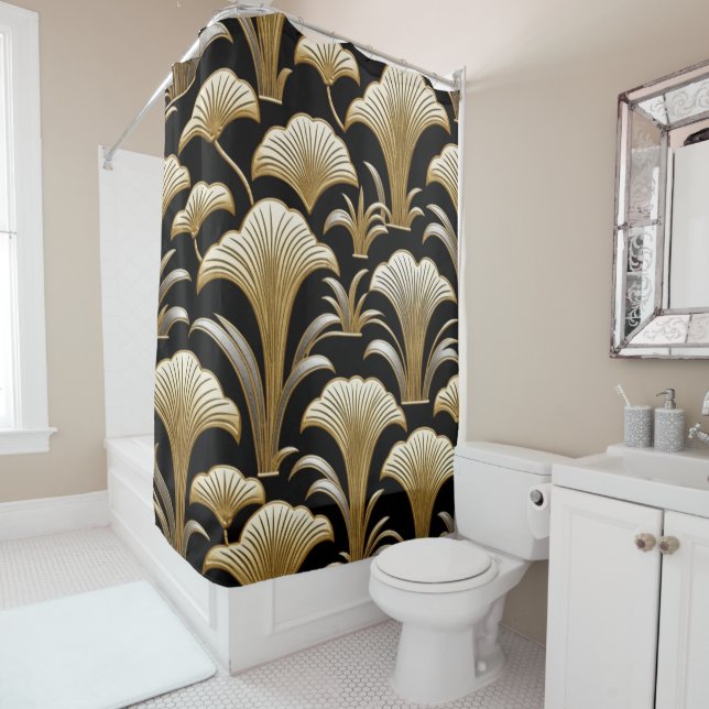 Cortina Para Box Floral Goldish (In Situ)