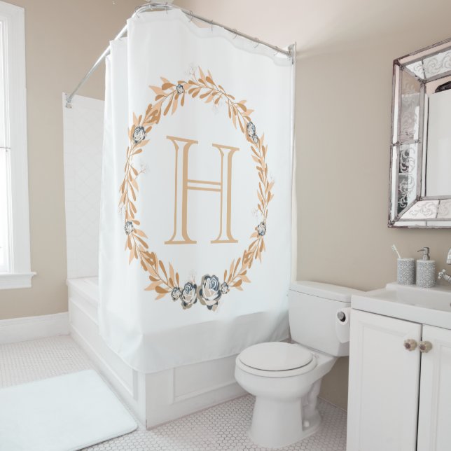 Cortina Para Box Floral Monogram (In Situ)