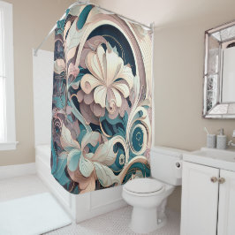 Cortina Para Box Floral Nouveau