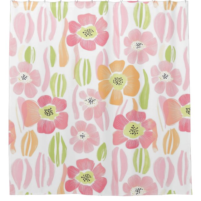 Cortina Para Box Floral Retro Pastel (1) (Frente)