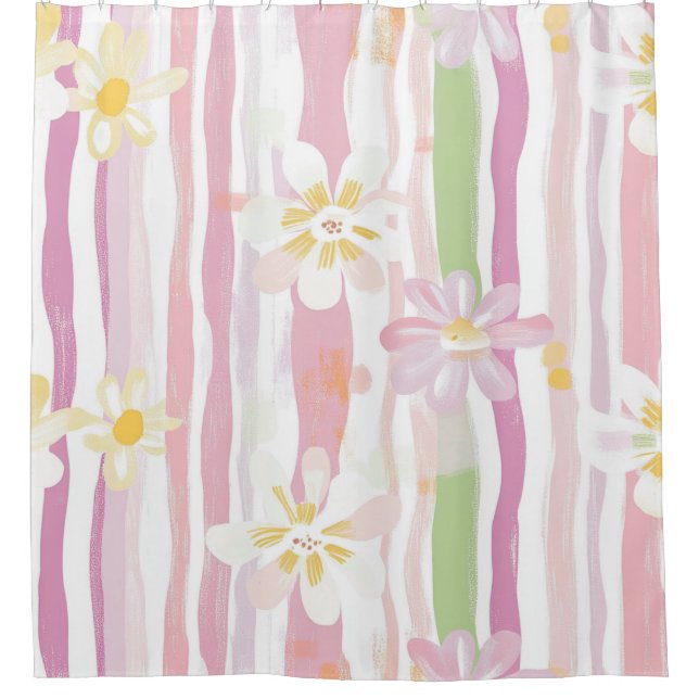 Cortina Para Box Floral Retro Pastel (9) (Frente)