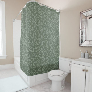 Cortina Para Box Floral Sage Green