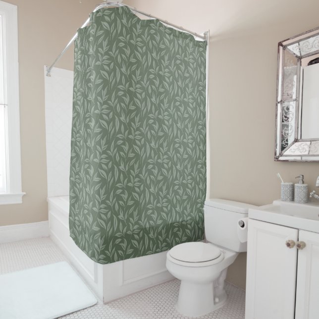 Cortina Para Box Floral Sage Green (In Situ)