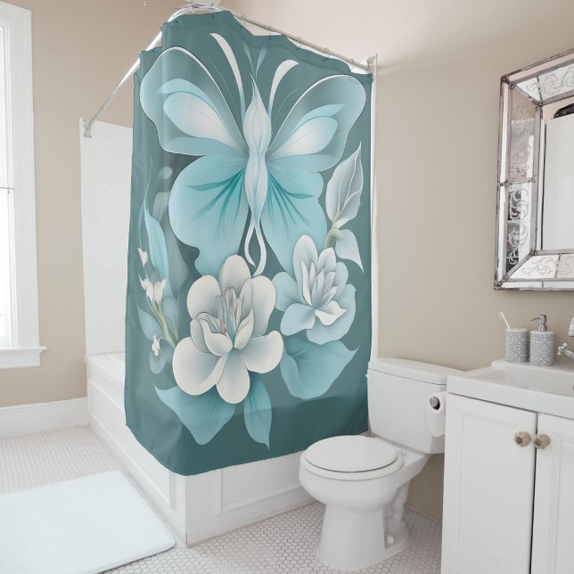 Cortina Para Box Floral Serendipidade (Serendipity Floral Shower Curtain
)