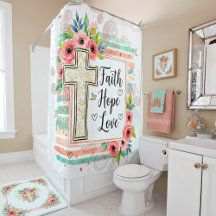Floral Shabby Chic Fé Esperança Amor