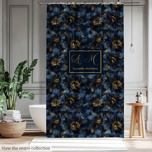 Cortina Para Box Floral Trendy Elegant Bathroom Art Curtain (Floral Trendy Elegant Bathroom Art Curtain)