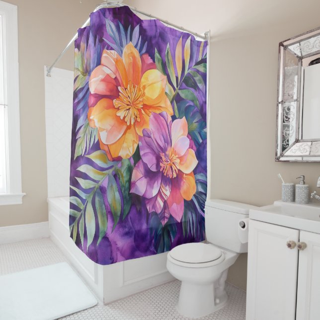Cortina Para Box floral tropical (In Situ)