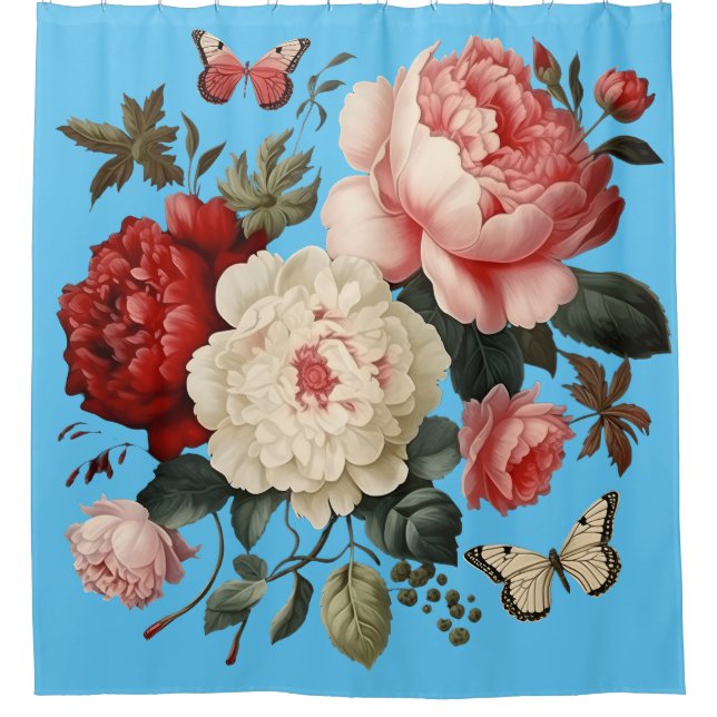 Cortina Para Box floreado (Frente)