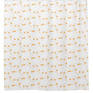 Cortina Para Box Flores Amarelas do ouro, Impressão Floral Pequeno