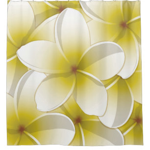 Cortina Para Box Flores Brilhantes Frangipani/ Plumeria