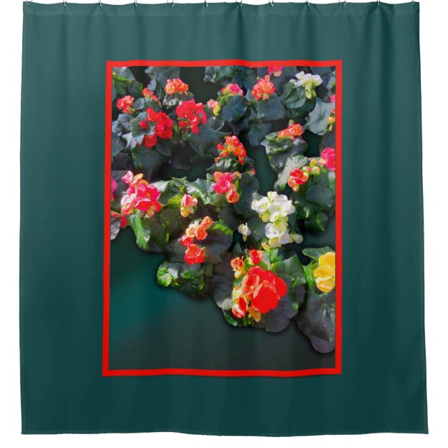 Cortina Para Box Flores Coloridas (Frente)