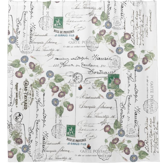 Cortina Para Box Flores de Glória da Ephemera Francesa (Frente)