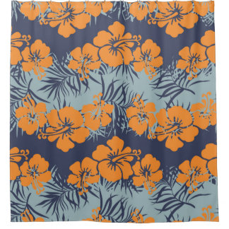 Cortina Para Box Flores de hibiscus sem costura,Flor de vinheta w